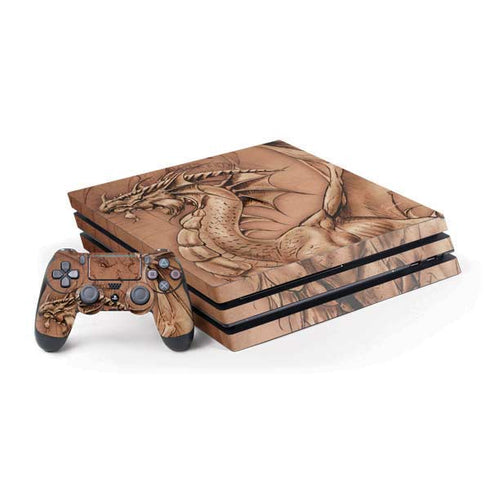 Dragon Parchment by Tom Wood PlayStation PS4 Skins